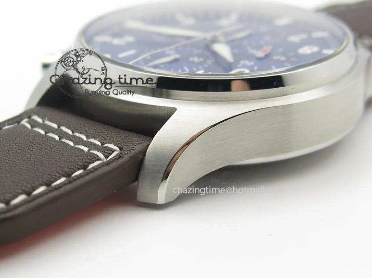 MIROTIME 1220 HighQuality Pilot Chrono 377714 “Le Petit Prince” ZF Best Edition Blue Dial On Brown Leather Strap A 7309